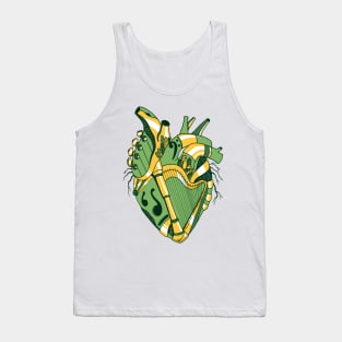 Forrest Green No 2 Musical Heart Tank Top